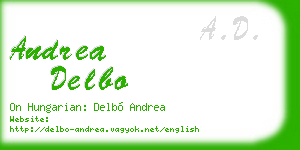 andrea delbo business card